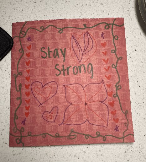 A Stay Strong card