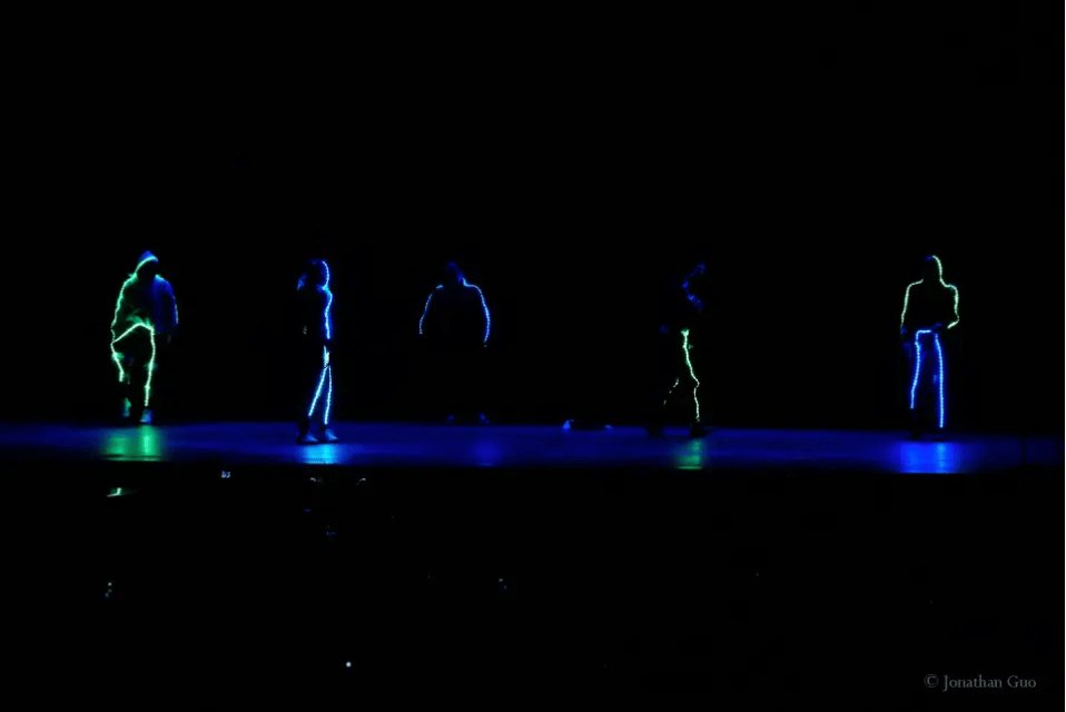 LED dance act at the teacher talent show