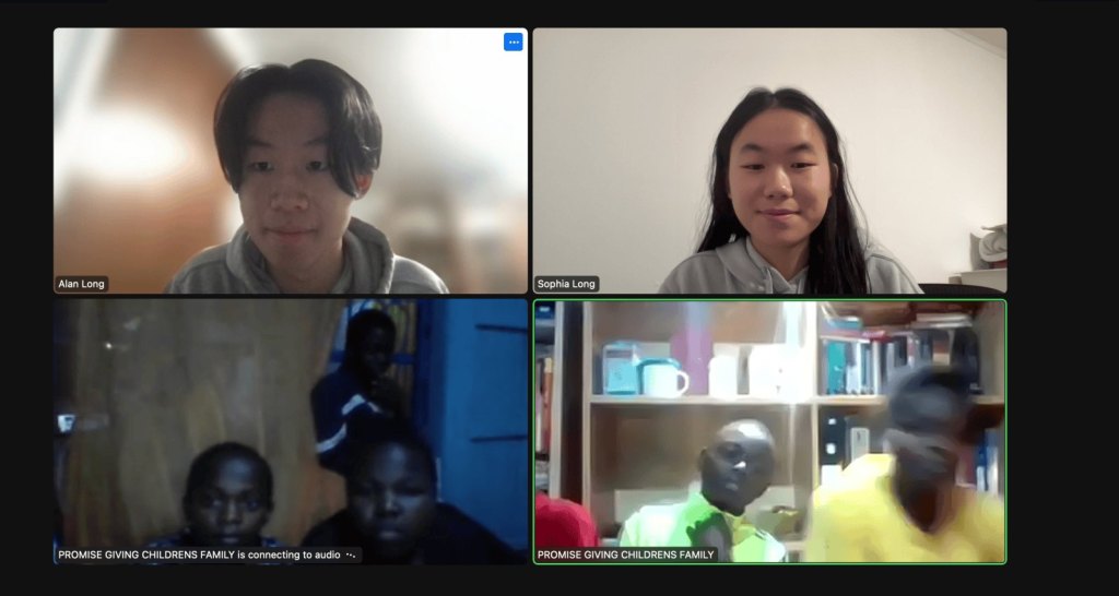 Health lesson over Zoom with Promise Giving Children’s Home in Kenya