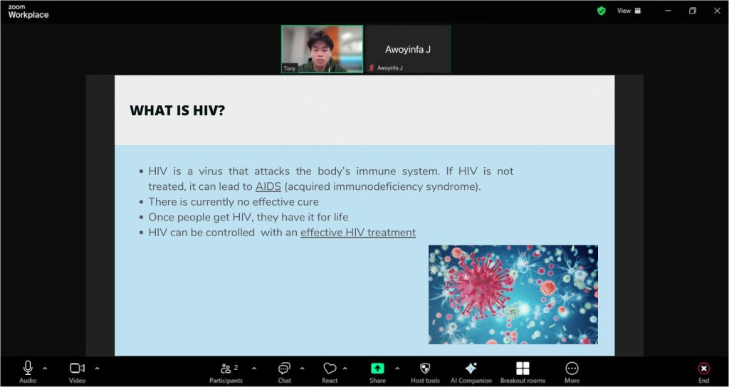 Recreated session view of a HIV lesson for House of Mercy Children’s Home