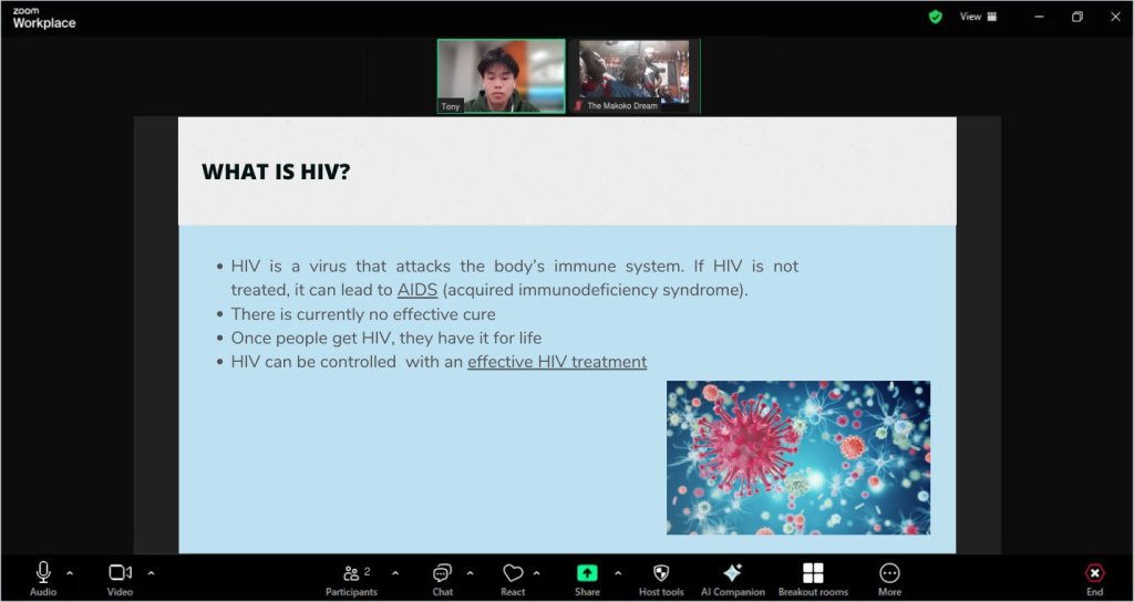 Recreated session view of a HIV lesson for Makoko Dream Foundation